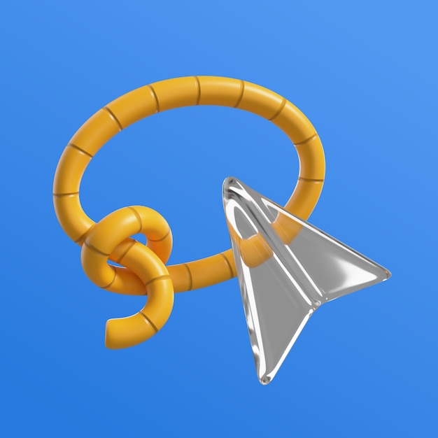 Renderización en 3D del icono de la herramienta de interfaz