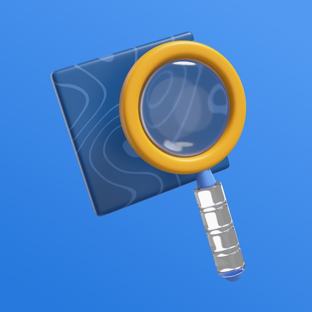 Renderización en 3D del icono de la herramienta de interfaz