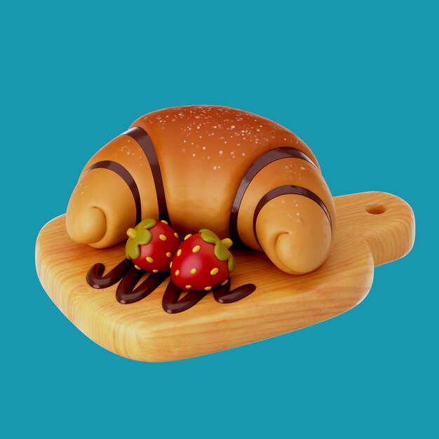 Renderización 3D del icono de la hora del café