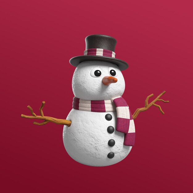 Renderización en 3D del icono de invierno