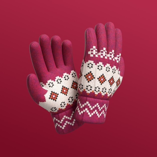 Renderización en 3D del icono de invierno