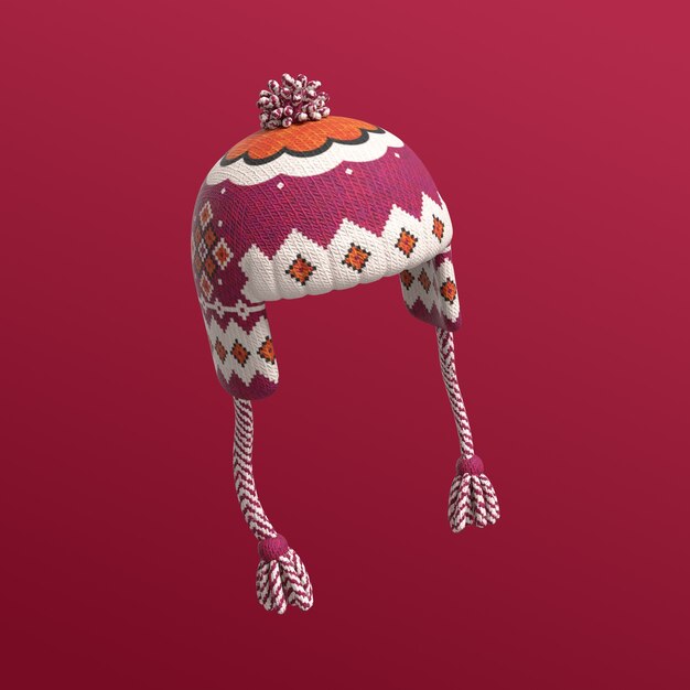 Renderización en 3D del icono de invierno