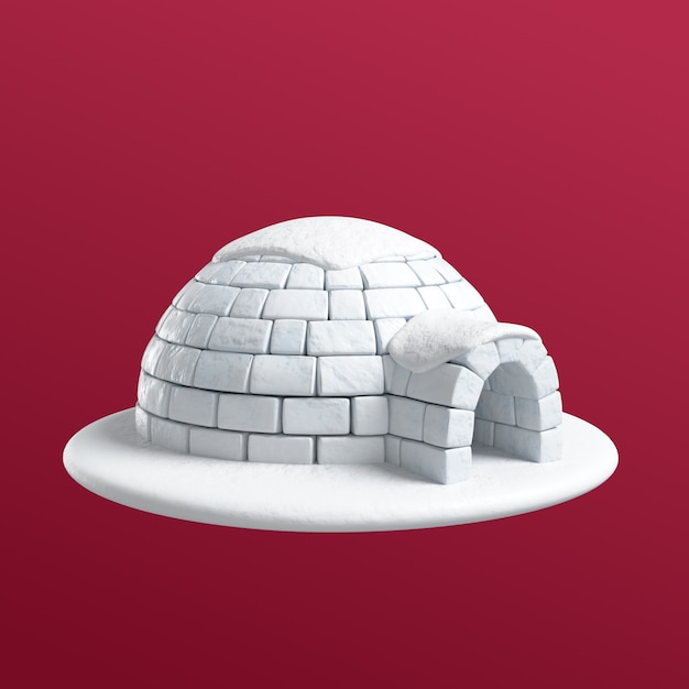Renderización en 3D del icono de invierno