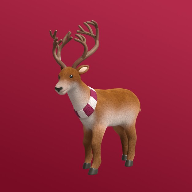 Renderización en 3D del icono de invierno