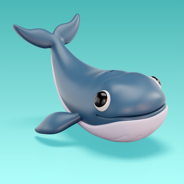 Renderización en 3D del icono del mar y el océano