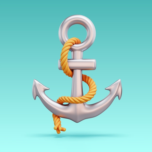 Renderización en 3D del icono del mar y el océano