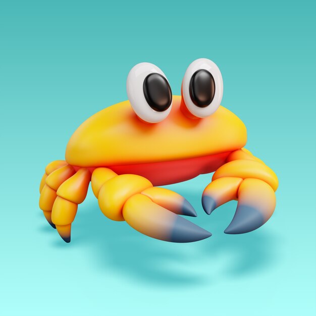 Renderización en 3D del icono del mar y el océano