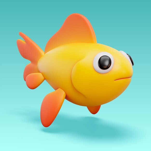 Renderización en 3D del icono del mar y el océano