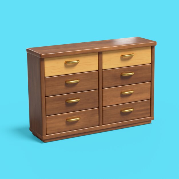 Renderización en 3D del icono de los muebles
