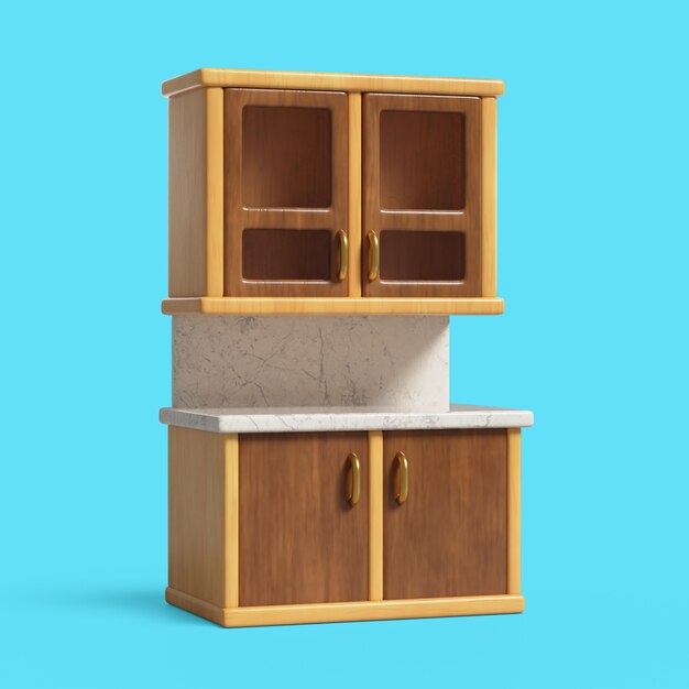 Renderización en 3D del icono de los muebles