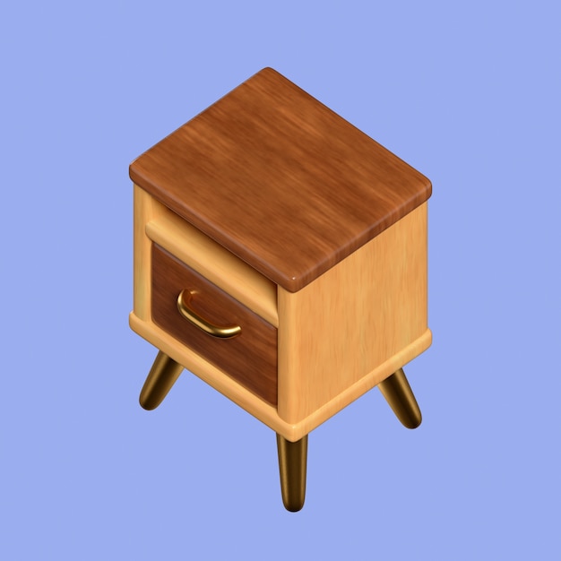 Renderización en 3D del icono de los muebles