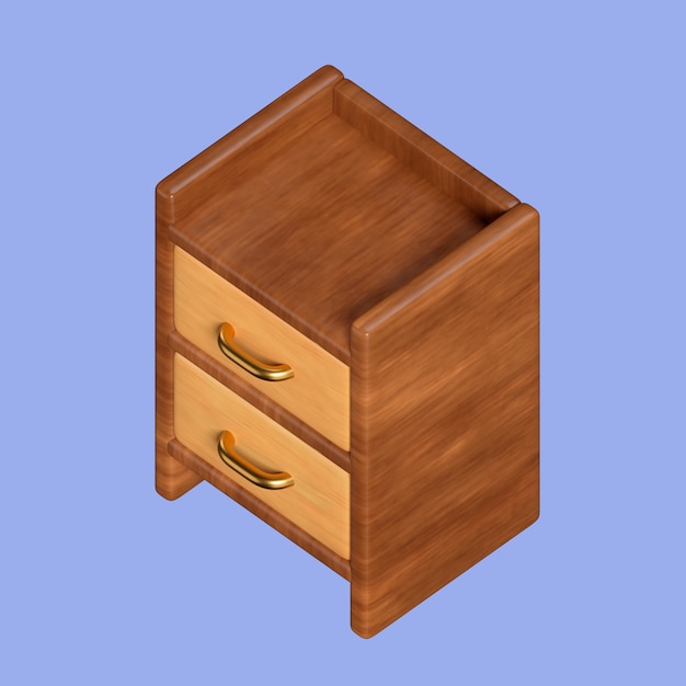 Renderización en 3D del icono de los muebles