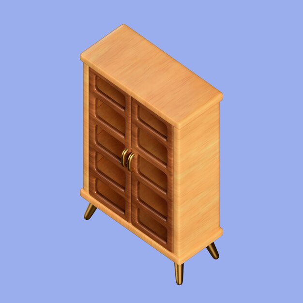 Renderización en 3D del icono de los muebles