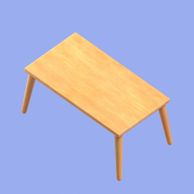 Renderización en 3D del icono de los muebles