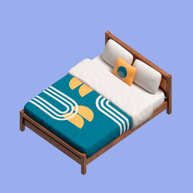 Renderización en 3D del icono de los muebles