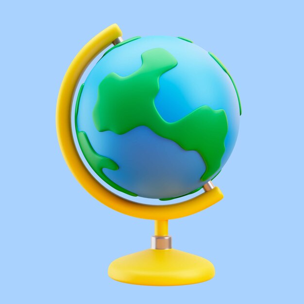 Renderización en 3D del icono de regreso a la escuela