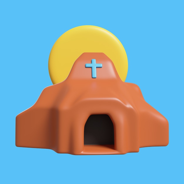 PSD gratuito renderización en 3d del icono de la religión