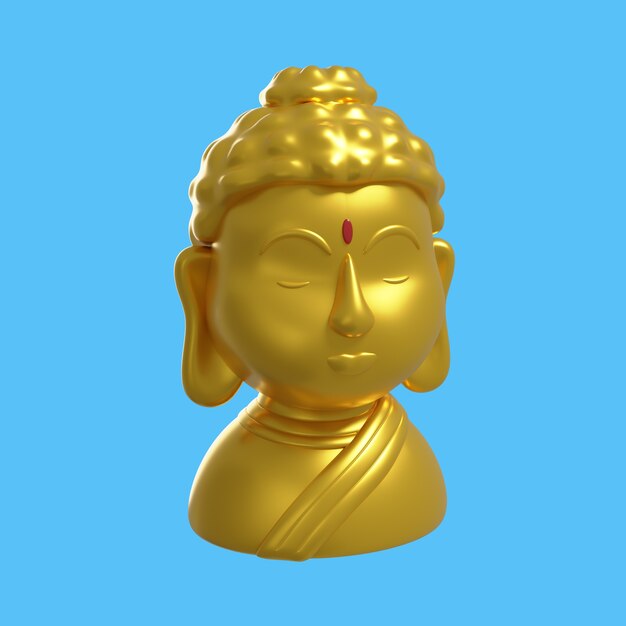 Renderización en 3D del icono de la religión
