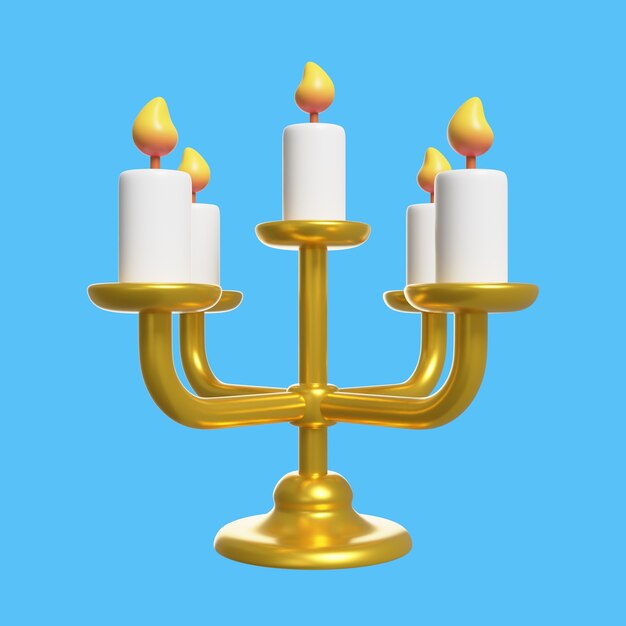 Renderización en 3D del icono de la religión