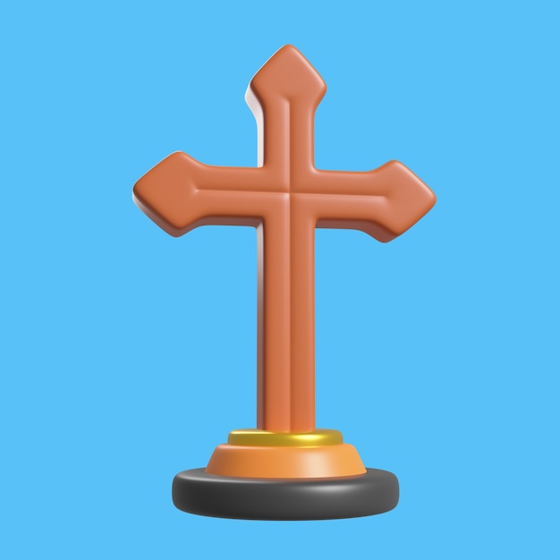 Renderización en 3D del icono de la religión