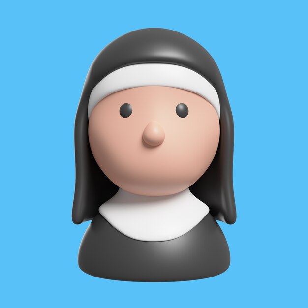 Renderización en 3D del icono de la religión