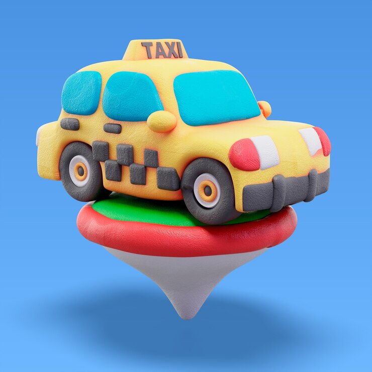 Renderización 3D del icono de la ubicación del pin