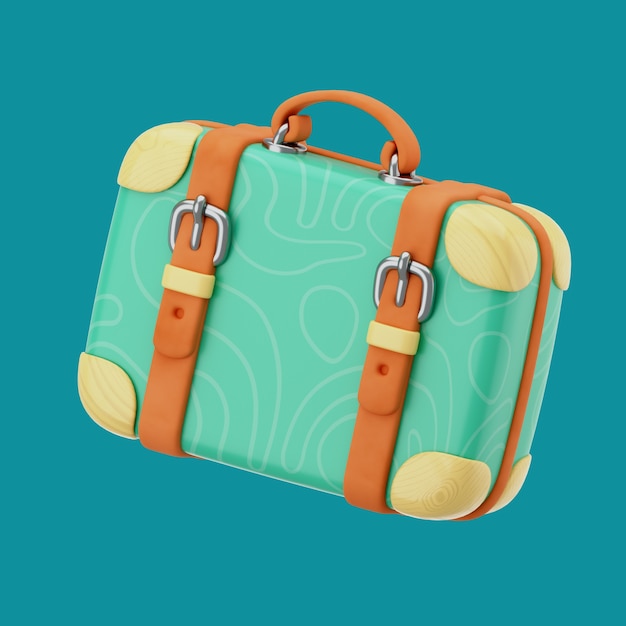 Renderización 3D del icono de viaje por carretera