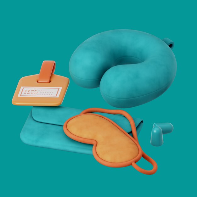 Renderización en 3D del icono de viaje