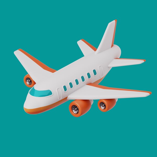 Renderización en 3D del icono de viaje