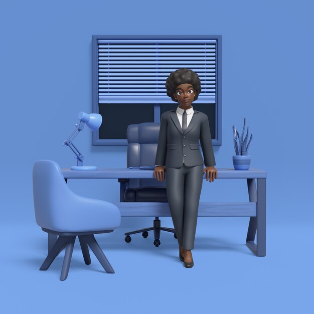 Renderización en 3D del personaje del abogado