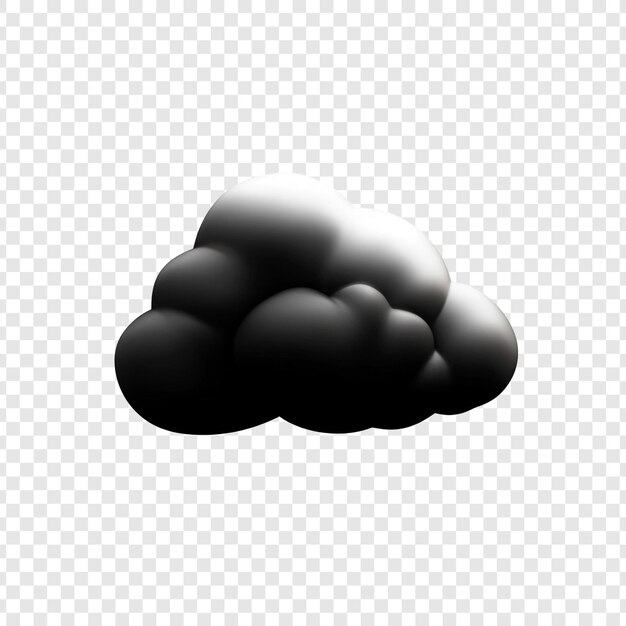 Renderización digital de la nube oscura de la tormenta
