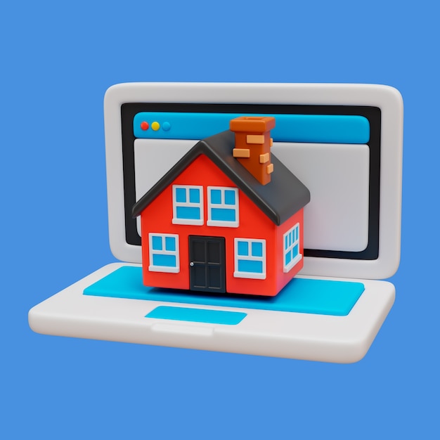 Renderización del icono de bienes raíces