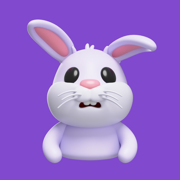 Renderización del icono del emoji del conejo