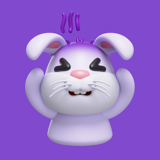 Renderización del icono del emoji del conejo