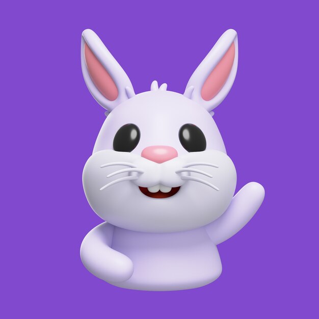 Renderización del icono del emoji del conejo