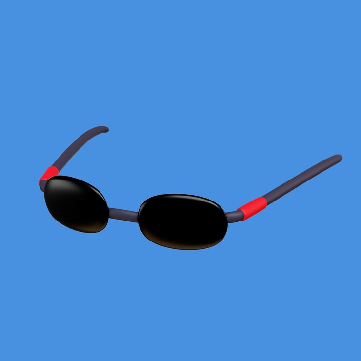 PSD gratuito renderización del icono de gafas para discapacitados visuales