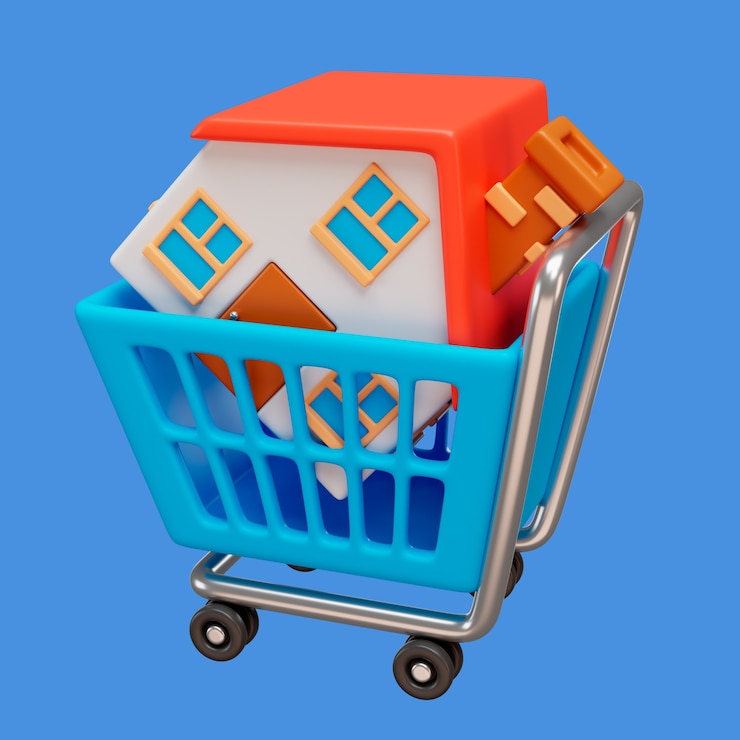 PSD gratuito renderización de íconos de bienes raíces