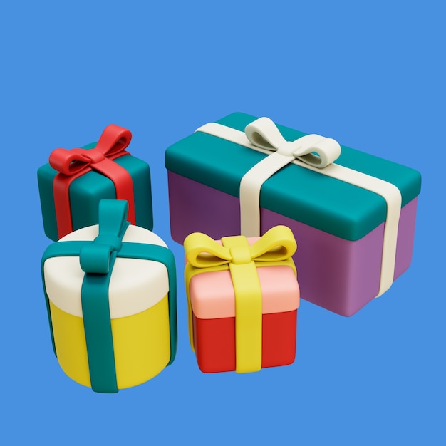 Renderizado en 3D de 3 reyes magos