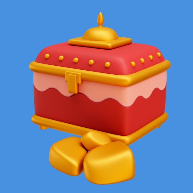 Renderizado en 3D de 3 reyes magos