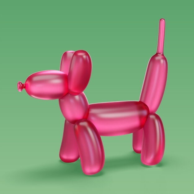 Renderizado en 3D del animal del globo