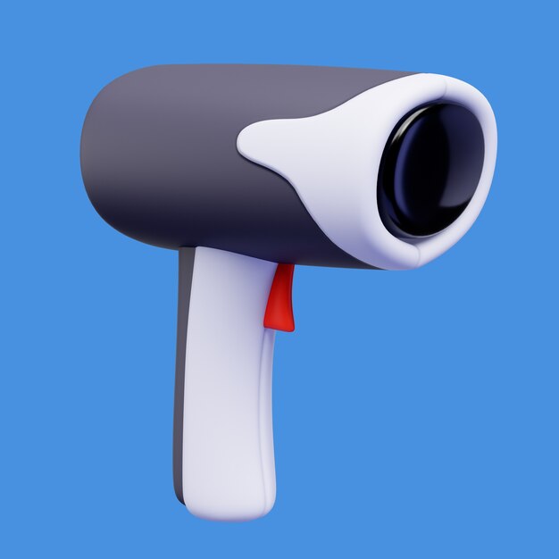 Renderizado en 3D de un artículo policial