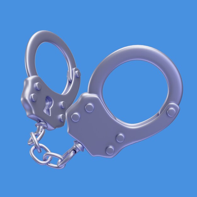 Renderizado en 3D de un artículo policial