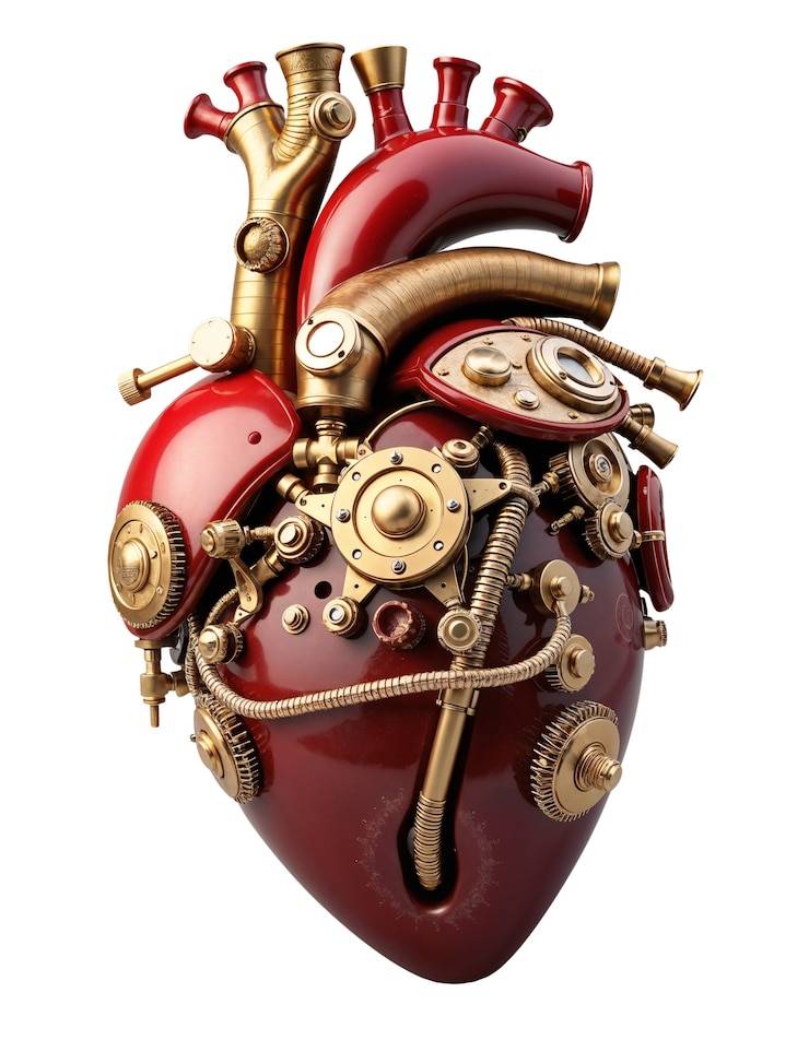 PSD gratuito renderizado en 3d de un corazón realista