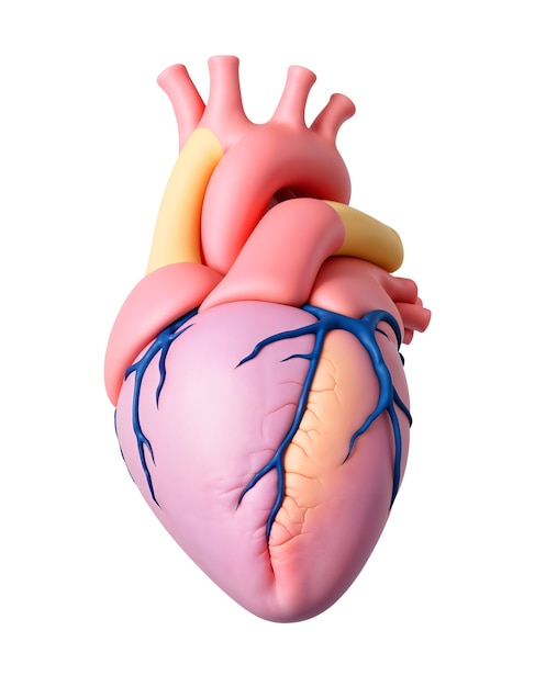 Renderizado en 3D de un corazón realista