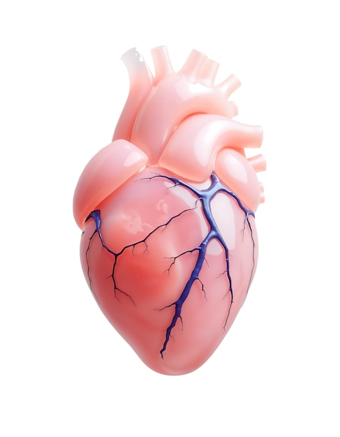 Renderizado en 3D de un corazón realista