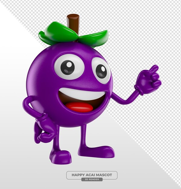 Renderizado en 3D de dibujos animados con fondo transparente