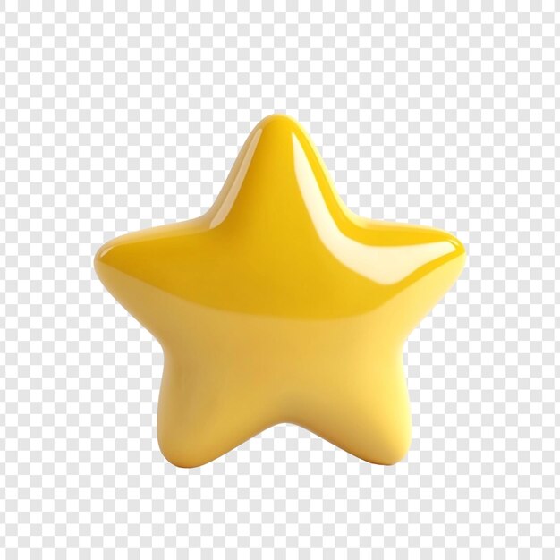 Renderizado en 3D de una estrella amarilla brillante