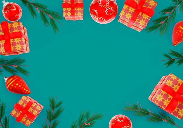 Renderizado en 3D del fondo de la Navidad