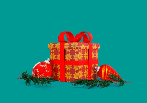 Renderizado en 3D del fondo de la Navidad