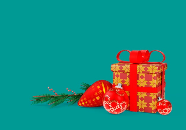 Renderizado en 3D del fondo de la Navidad